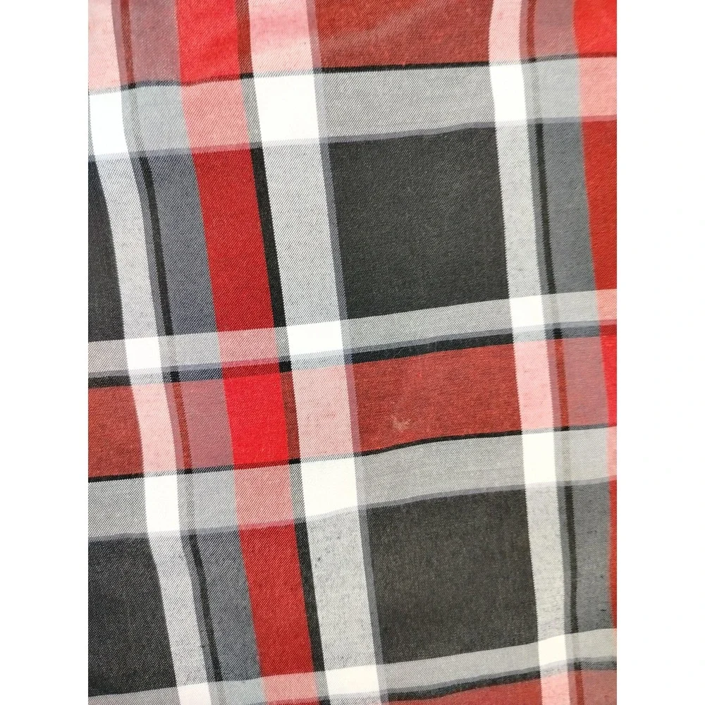 Brooklyn State Shirt Mens XL Red Plaid Short Sleeve Button Up Streetwear Summer